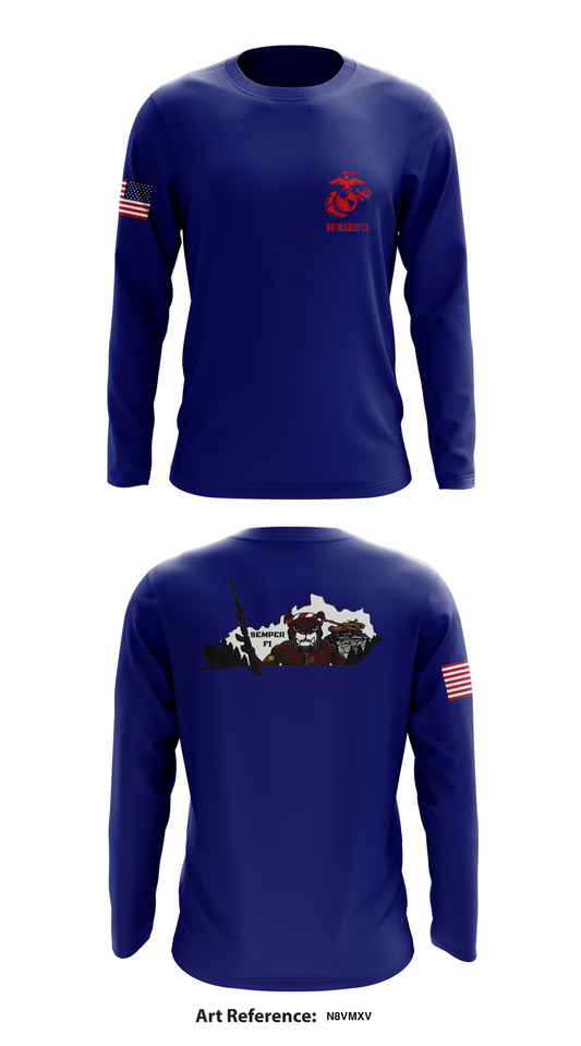 BG MARINES Store 1 Core Men's LS Performance Tee - n8vMxV