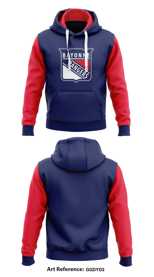 Bayonne Rangers  Core Men's Hooded Performance Sweatshirt - GGdYd3