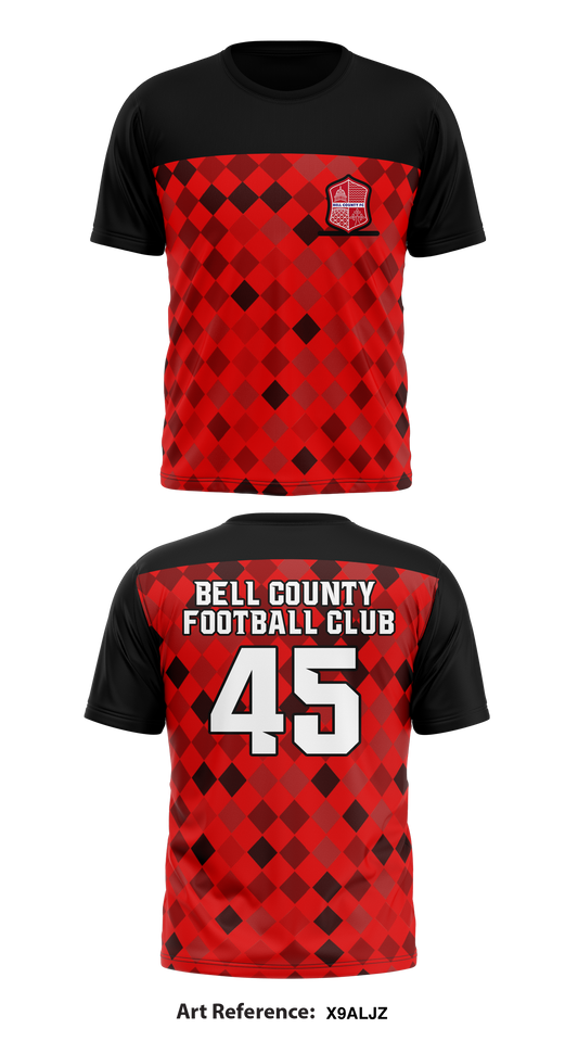 Bell County Football Club Store 1 Core Men's SS Performance Tee - X9ALjz