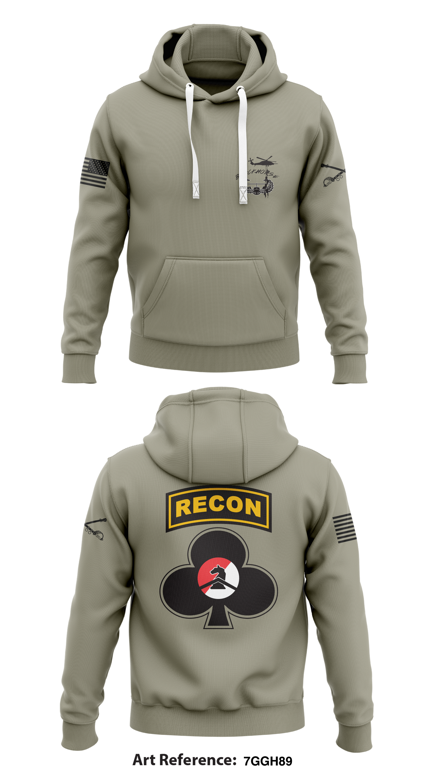 Blackhorse Store 1  - 7gGH89 Core Men's Hooded Performance Sweatshirt - Sand