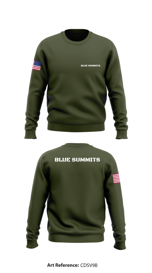 Blue Summits Store 1 Core Men's Crewneck Performance Sweatshirt - cDsv9b