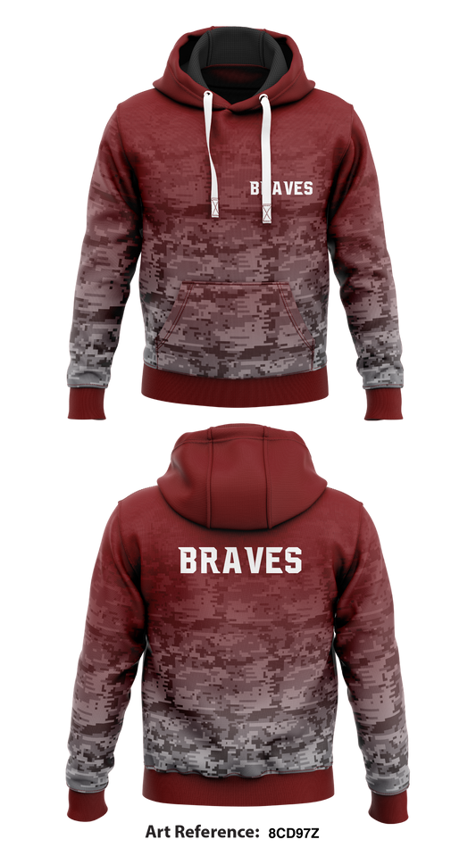 Braves Store 2  Core Men's Hooded Performance Sweatshirt - 8CD97z