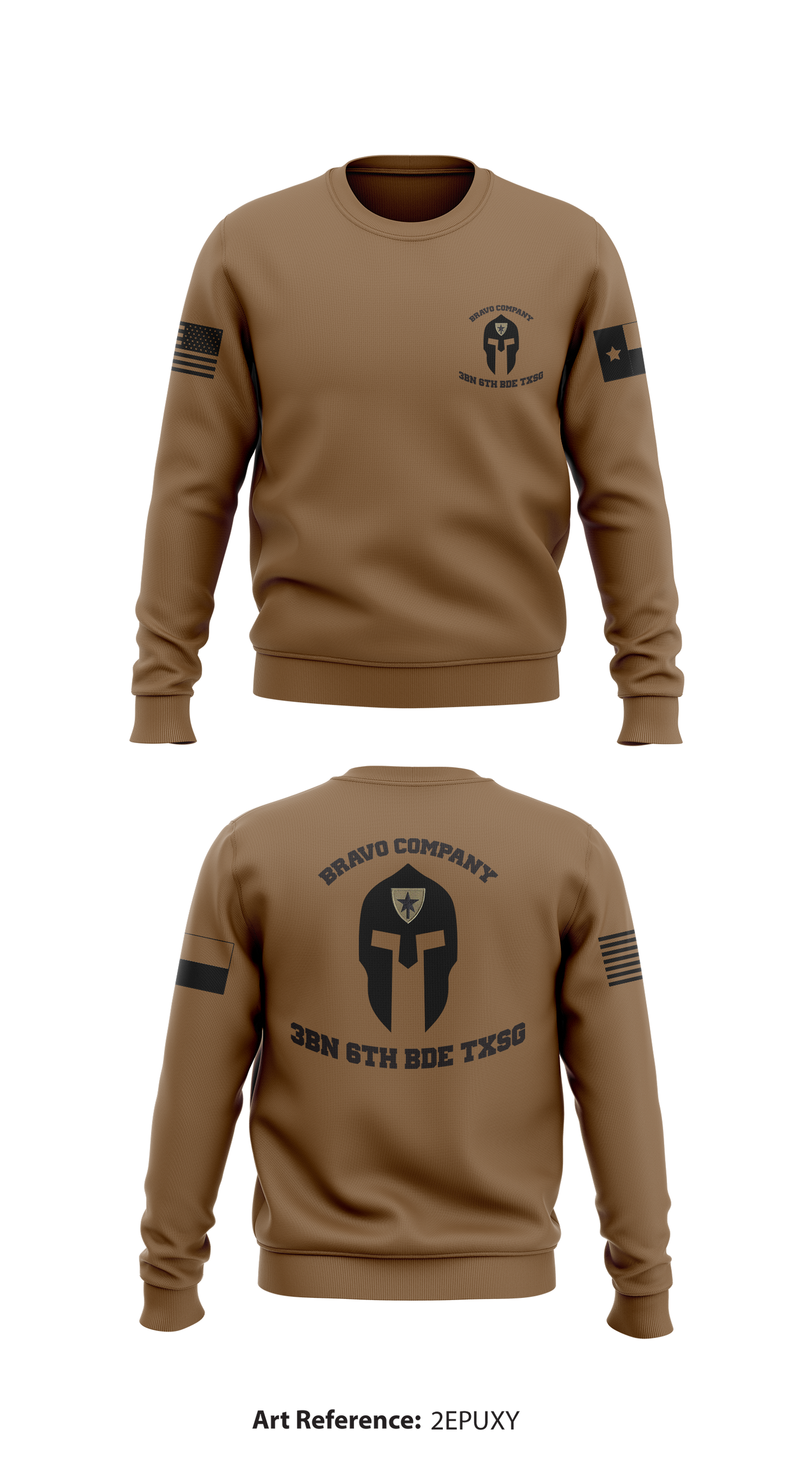 Bravo Company 3BN 6th BDE TXSG  Store 1 Core Men's Crewneck Performance Sweatshirt - 2epUXy