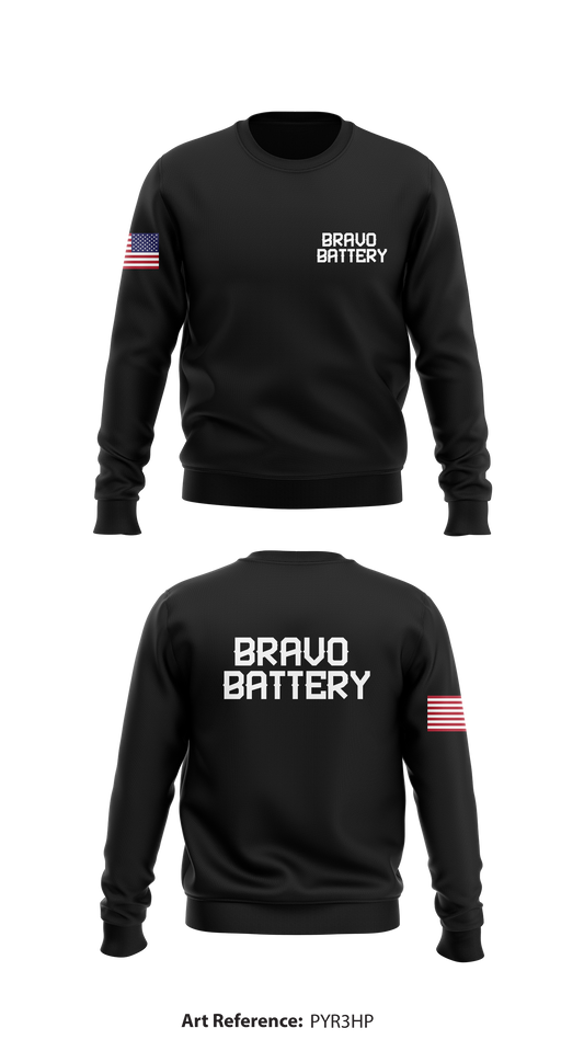 Bravo Battery Store 1 Core Men's Crewneck Performance Sweatshirt - pyR3Hp