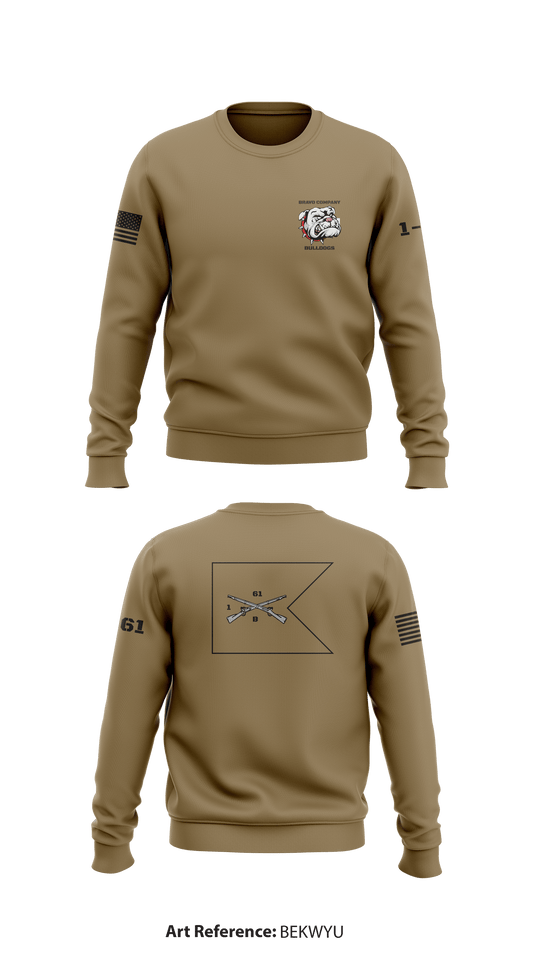 Bravo Company 1-61 Infantry Store 1 Core Men's Crewneck Performance Sweatshirt - beKWYU