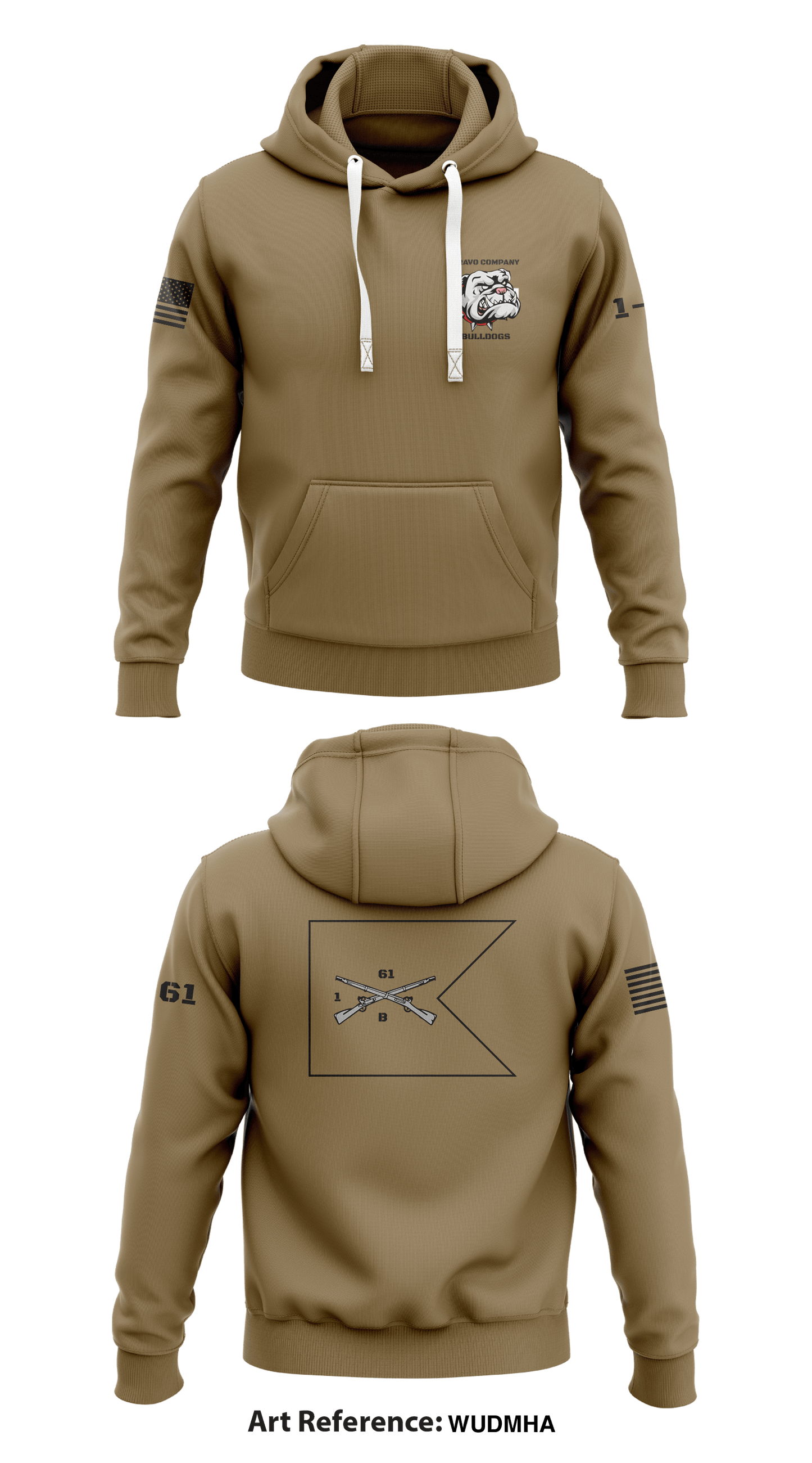 Bravo Company 1-61 Infantry Store 1  Core Men's Hooded Performance Sweatshirt - WuDmha