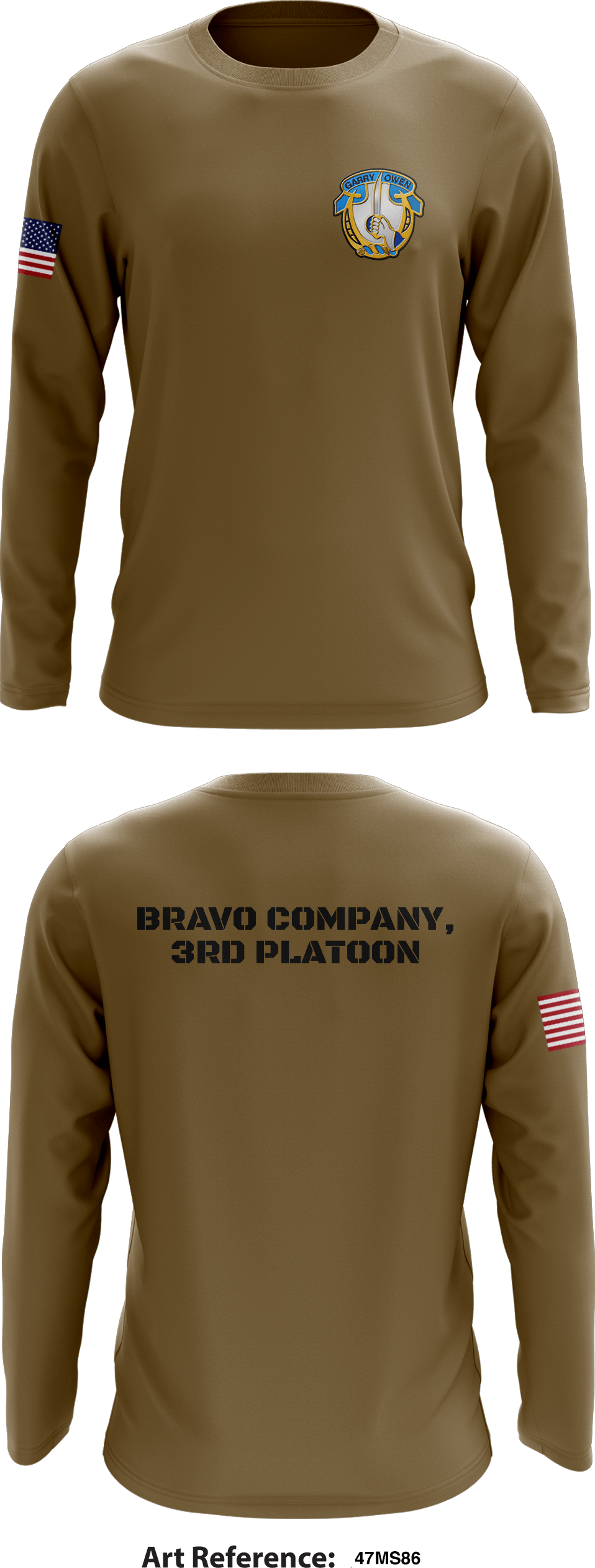 Bravo Company, 3rd Platoon Store 1 Core Men's LS Performance Tee - 47MS86