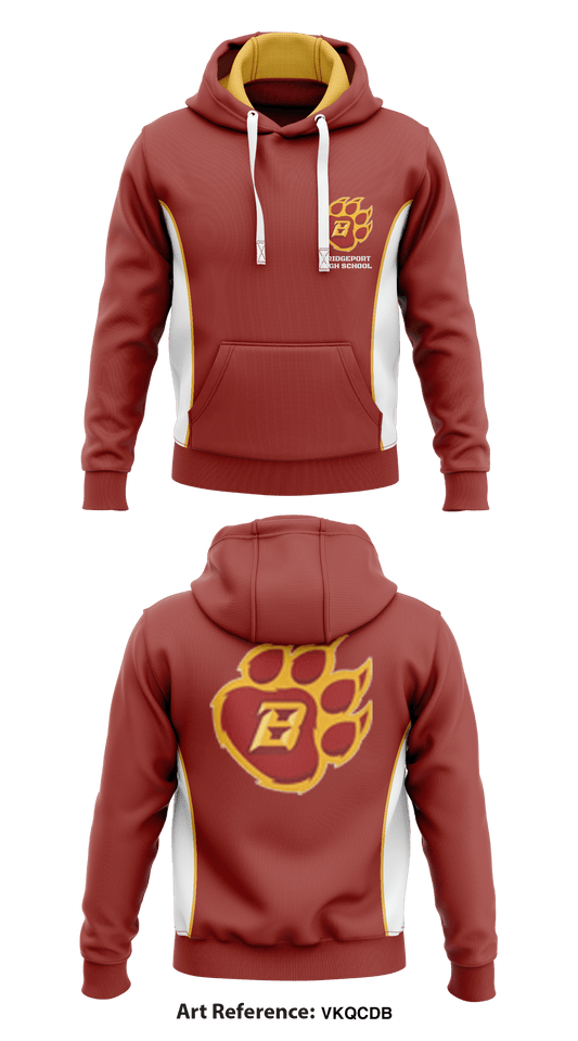 Bridgeport High School  Core Men's Hooded Performance Sweatshirt - vKQCdB