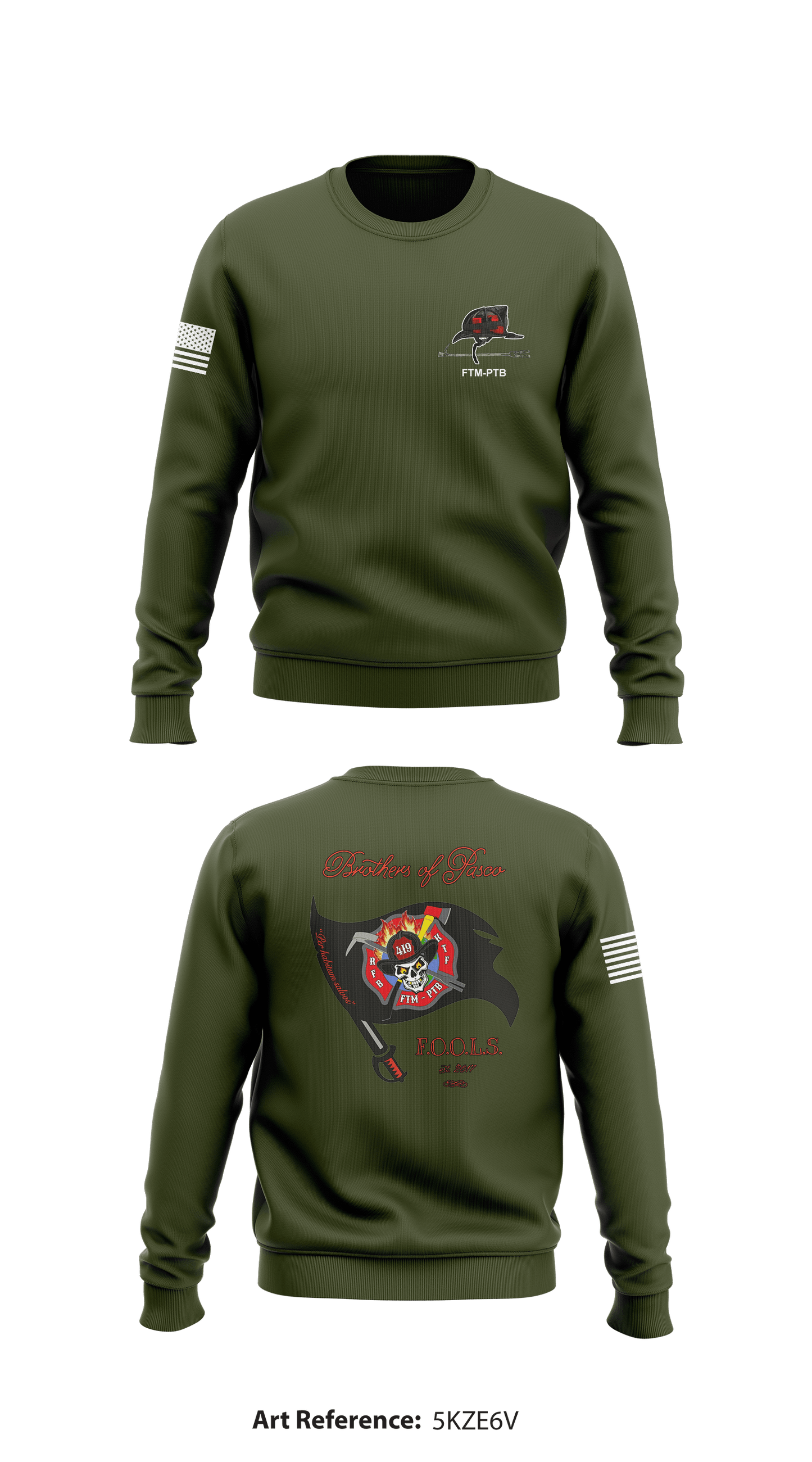 Brothers of Pasco F.O.O.L.S. Store 1 Core Men's Crewneck Performance Sweatshirt - 5kzE6V