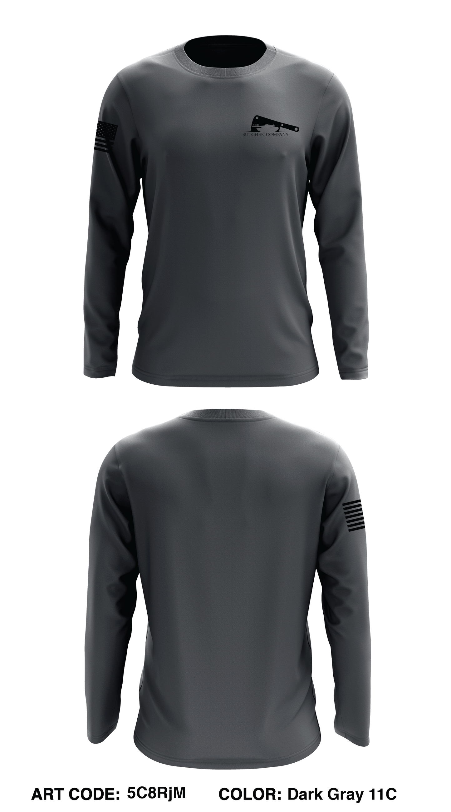 Butcher Co, 1-77 AR Core Men's LS Performance Tee - 5C8RjM