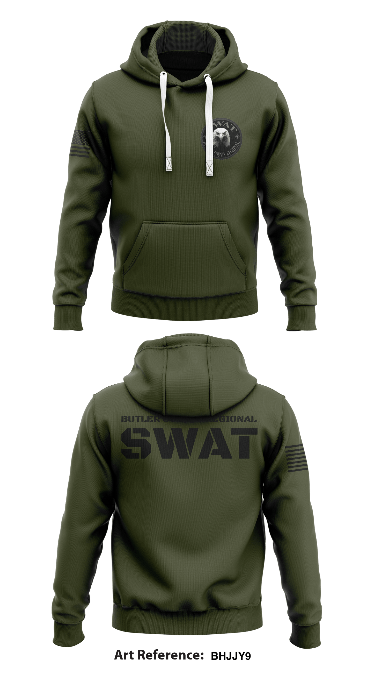 Butler County Regional SWAT  Core Men's Hooded Performance Sweatshirt - Bhjjy9