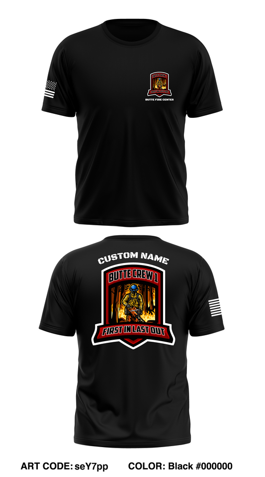 Custom Butte Crew 1 Store 1 Core Men's SS Performance Tee - seY7pp