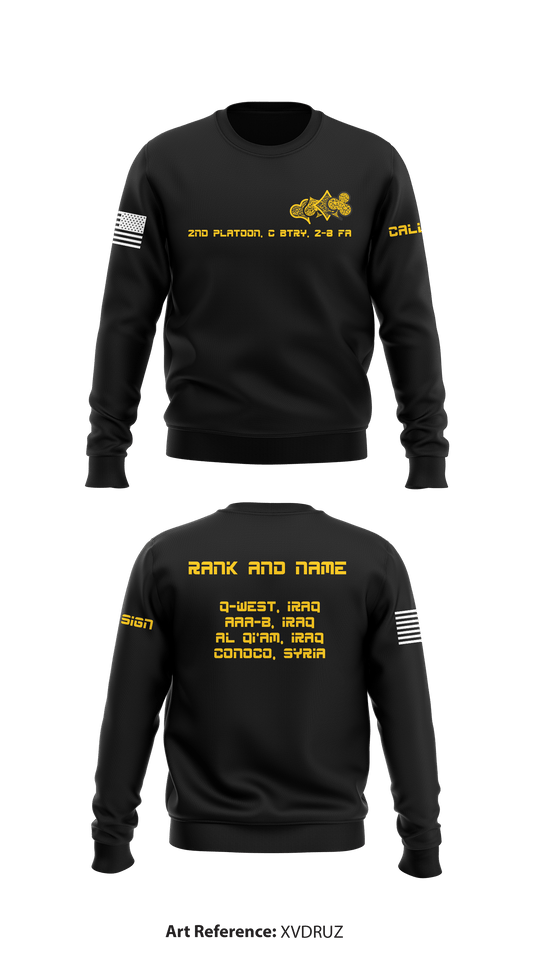 C Btry 2-8 FA  Store 1 Core Men's Crewneck Performance Sweatshirt - xVdRUZ