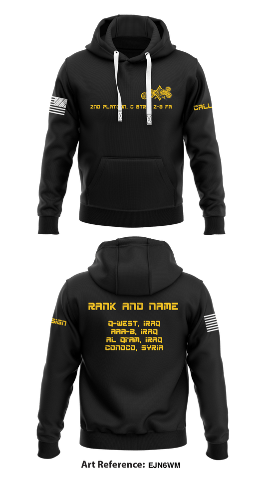 C Btry 2-8 FA  Store 1  Core Men's Hooded Performance Sweatshirt - EJn6Wm