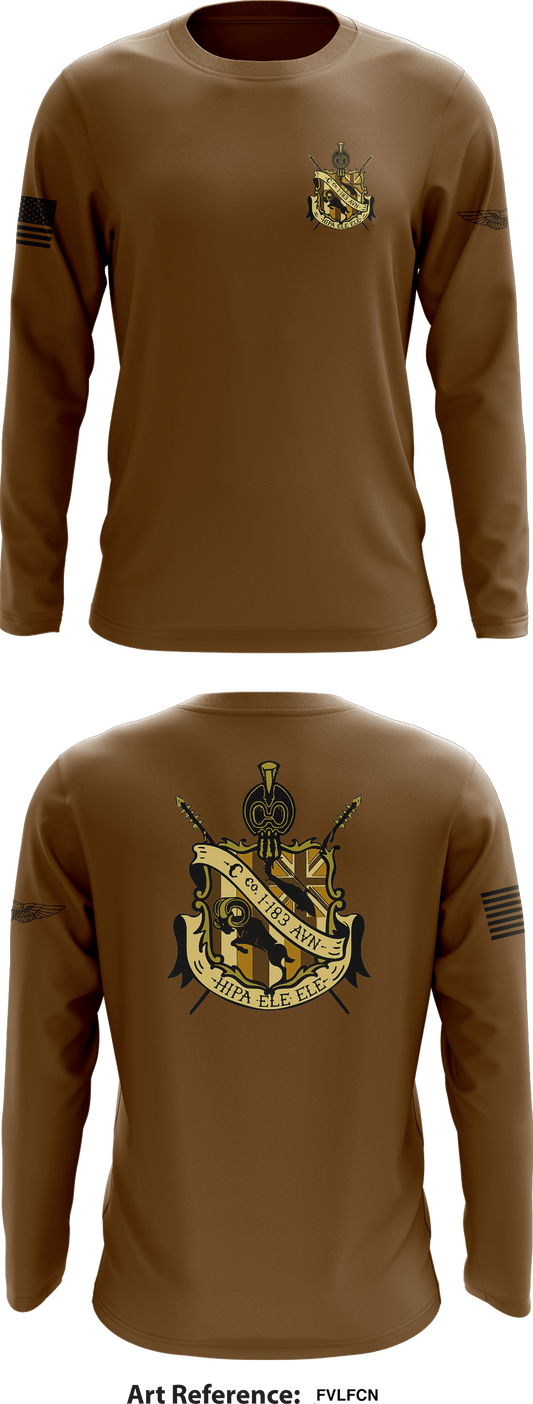 C.Co.1-183rd AVN REGT Store 1 Core Men's LS Performance Tee - fvLFCn