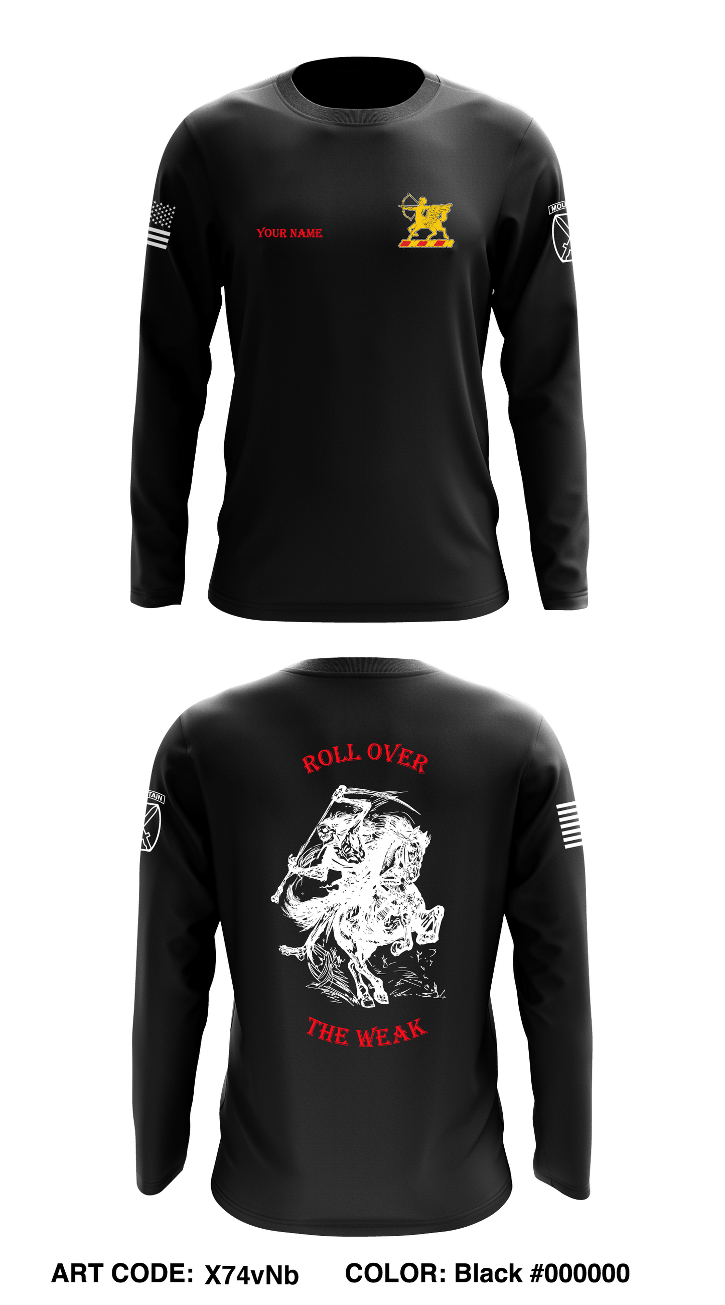 Custom - C BTRY, 3-6 FAR Store 1  Core Men's LS Performance Tee - X74vNb