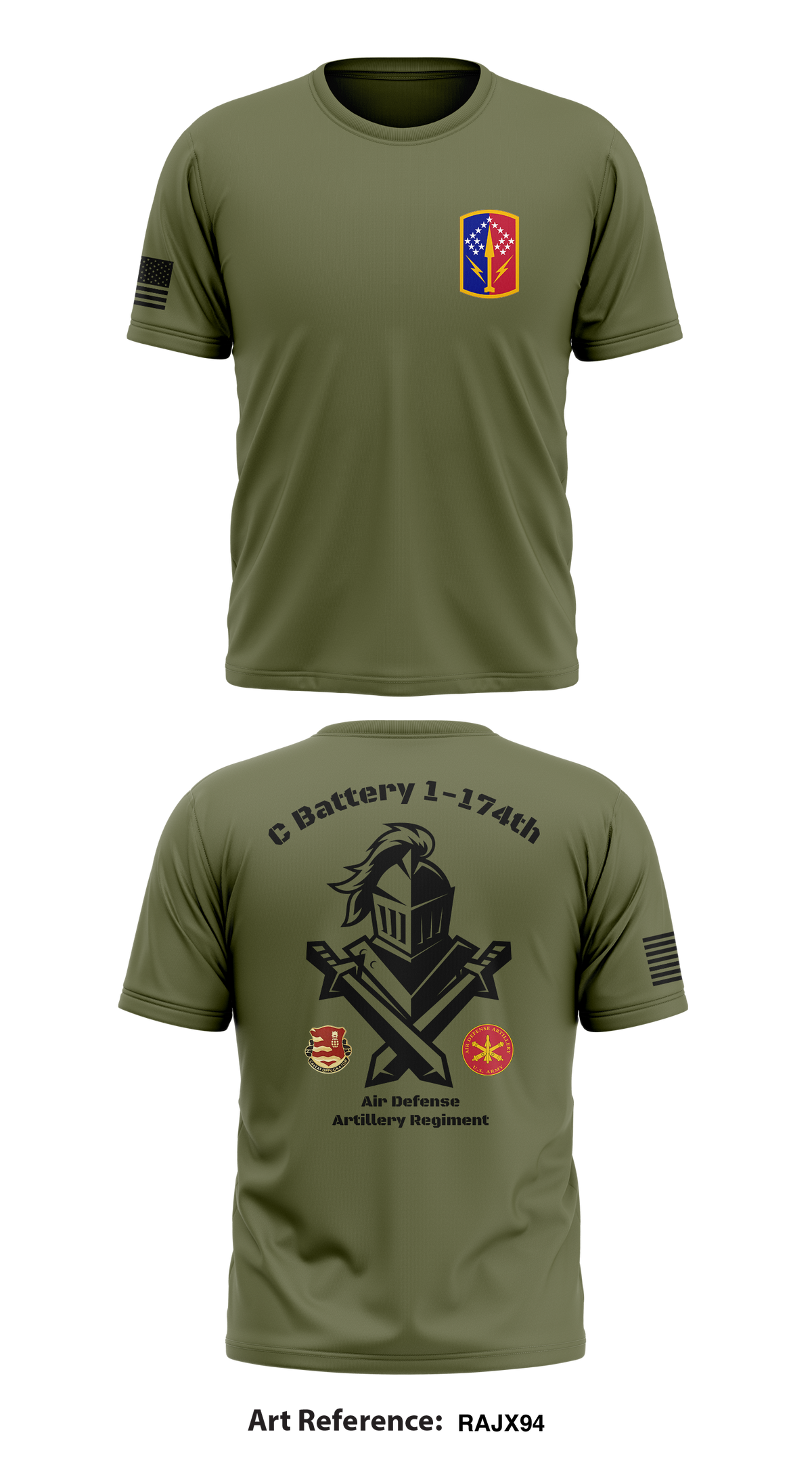 C Battery 1-174th Air Defense Artillery Regiment  Store 1 Core Men's SS Performance Tee - RajX94