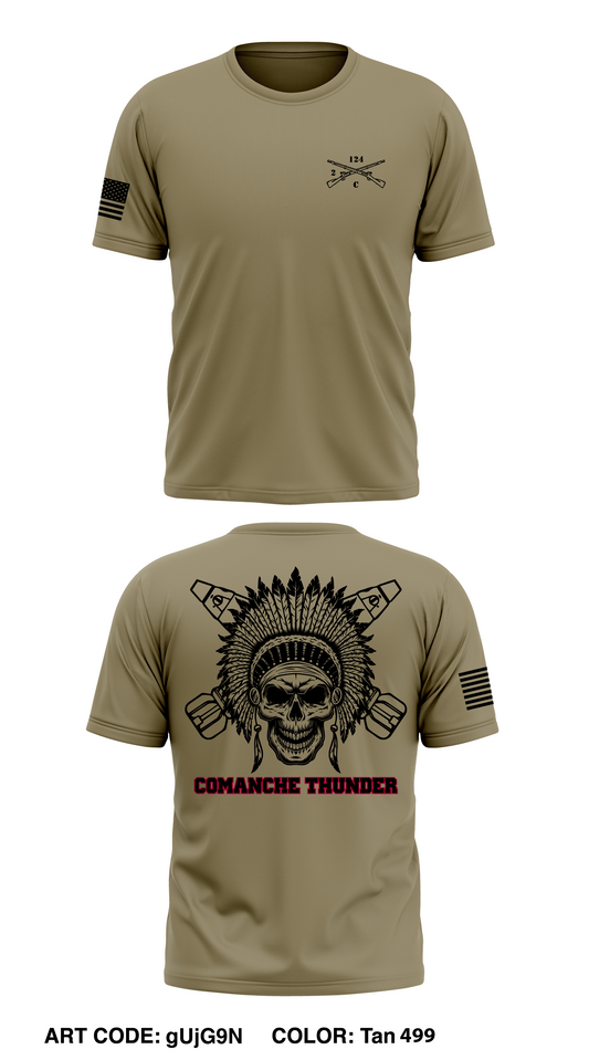 C Co, 2-124th IN Store 1 Core Men's SS Performance Tee - gUjG9N
