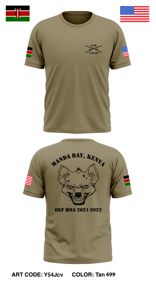 C Co 1-102 INF Store 1 Core Men's SS Performance Tee - Y54Jcv