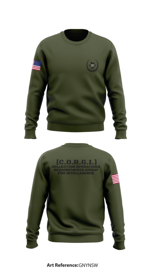 Collection Operations Requirements Group for Intelligence [C.O.R.G.I.] Store 1 Core Men's Crewneck Performance Sweatshirt - gNYnsW