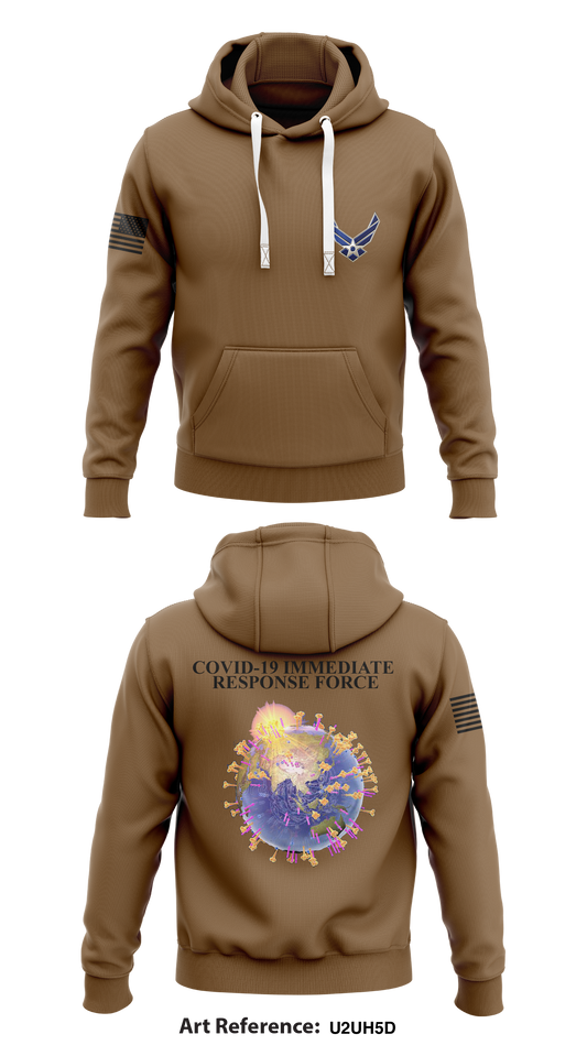 COVID-19 Immediate Response Force Store 1  Core Men's Hooded Performance Sweatshirt - u2uh5d