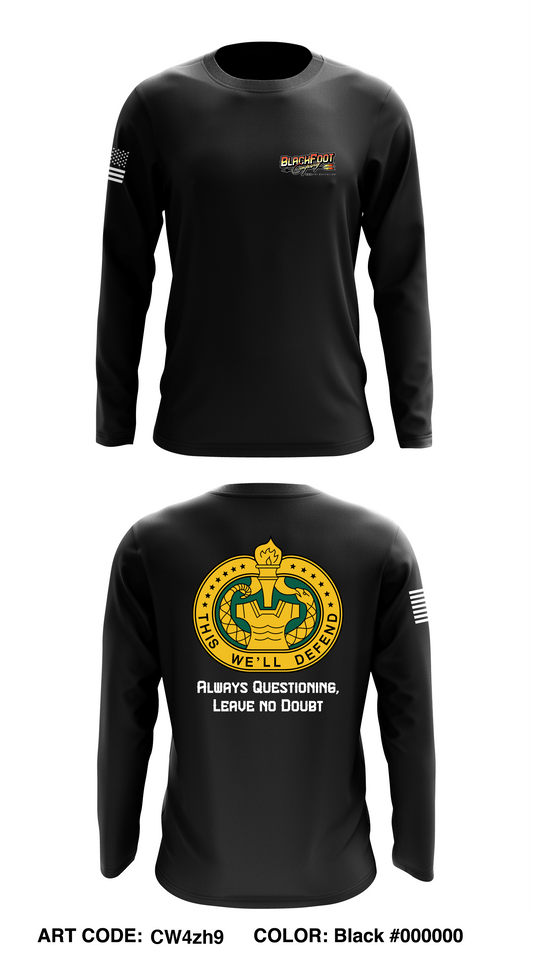 B Co 309th MI BN DS Core Men's LS Performance Tee - CW4zh9