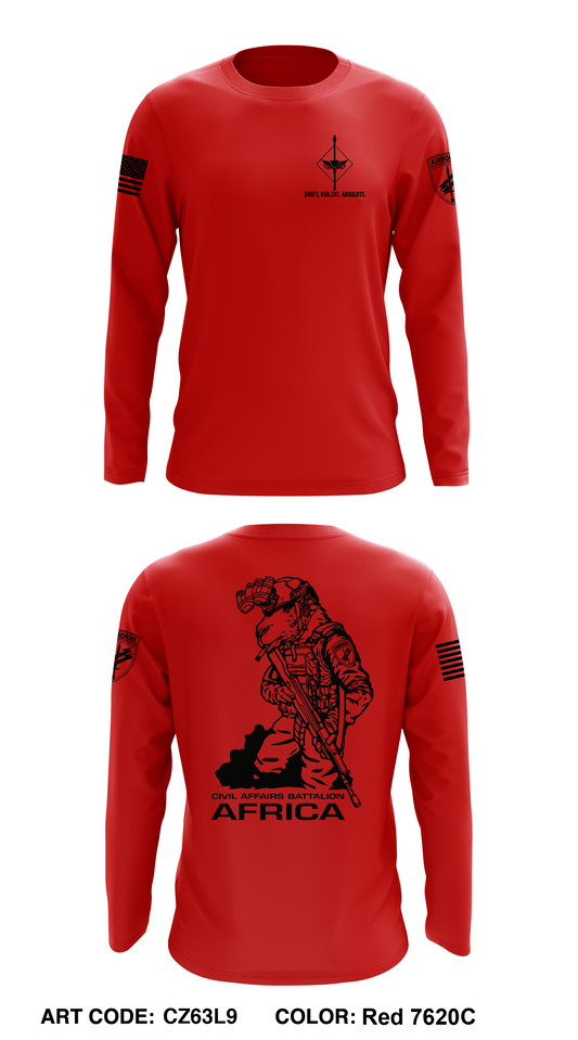 HQ (-) 411th Civil Affairs Battalion Core Men's LS Performance Tee - CZ63L9