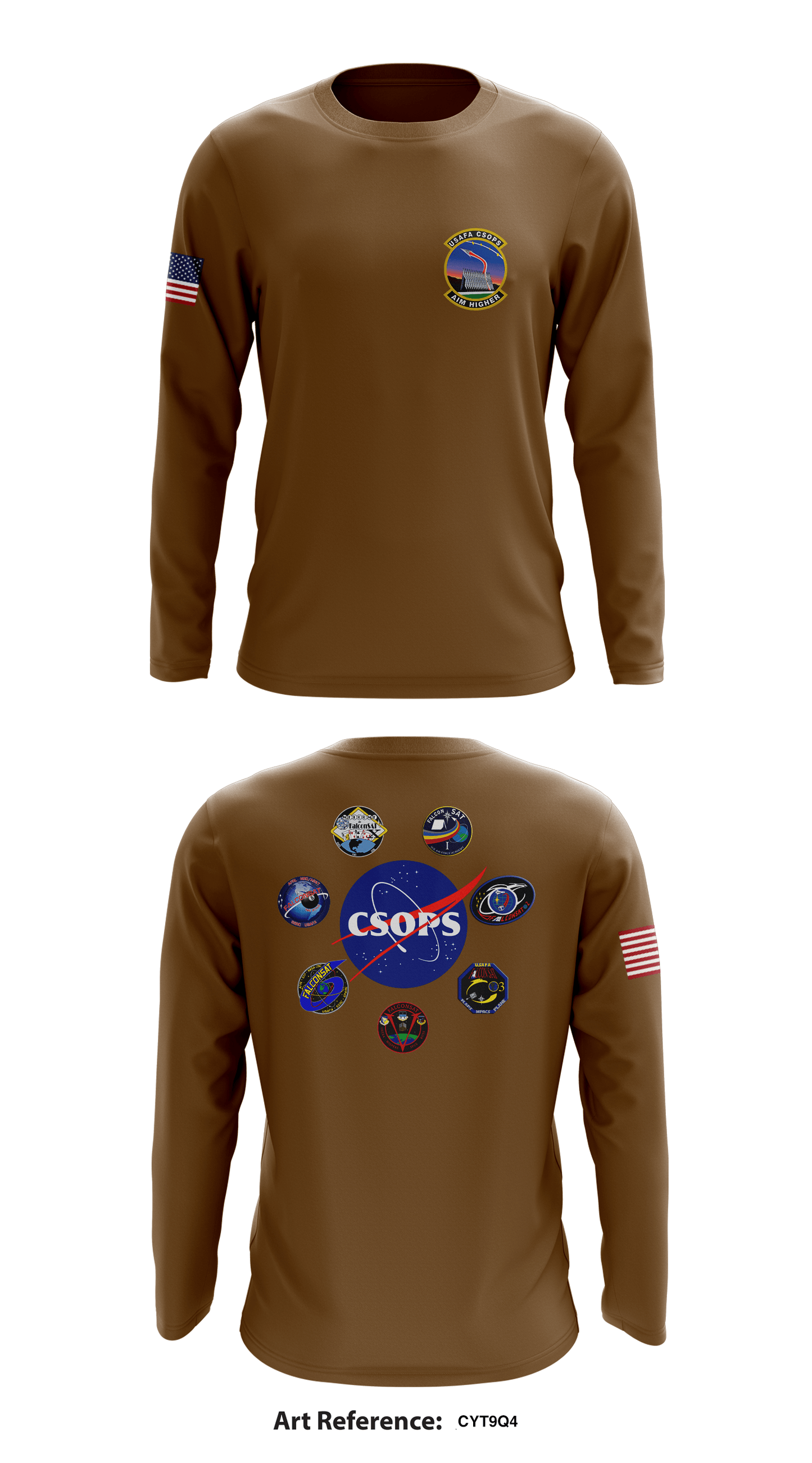 Cadet Space Operations Squadron (CSOPS) Store 1 Core Men's LS Performance Tee - cYT9Q4