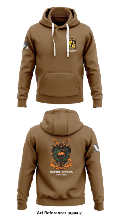 Campbell University Army ROTC Store 1 Core Men's Hooded Performance Sweatshirt - sQh6Hz
