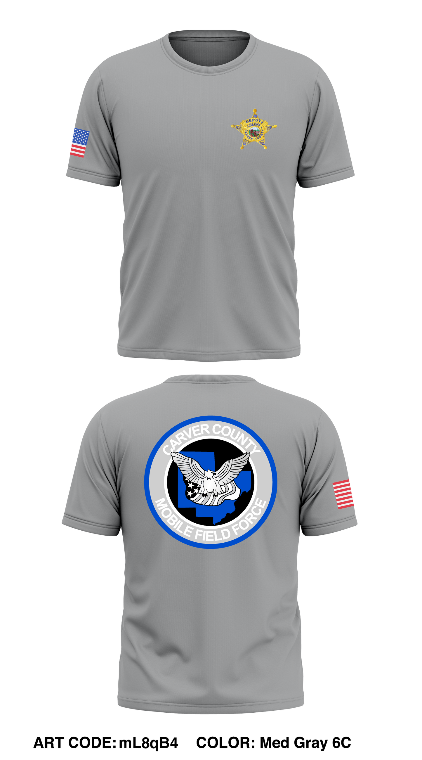 Carver County Mobile Field Force Store 1 Core Men's SS Performance Tee - mL8qB4