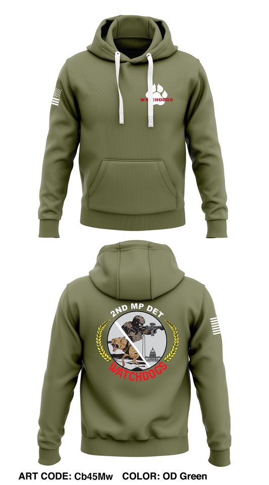 2nd MP Det  Core Men's Hooded Performance Sweatshirt - Cb45Mw