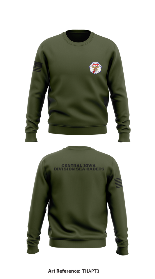 Central Iowa Division Sea Cadets Store 1 Core Men's Crewneck Performance Sweatshirt - tHApt3