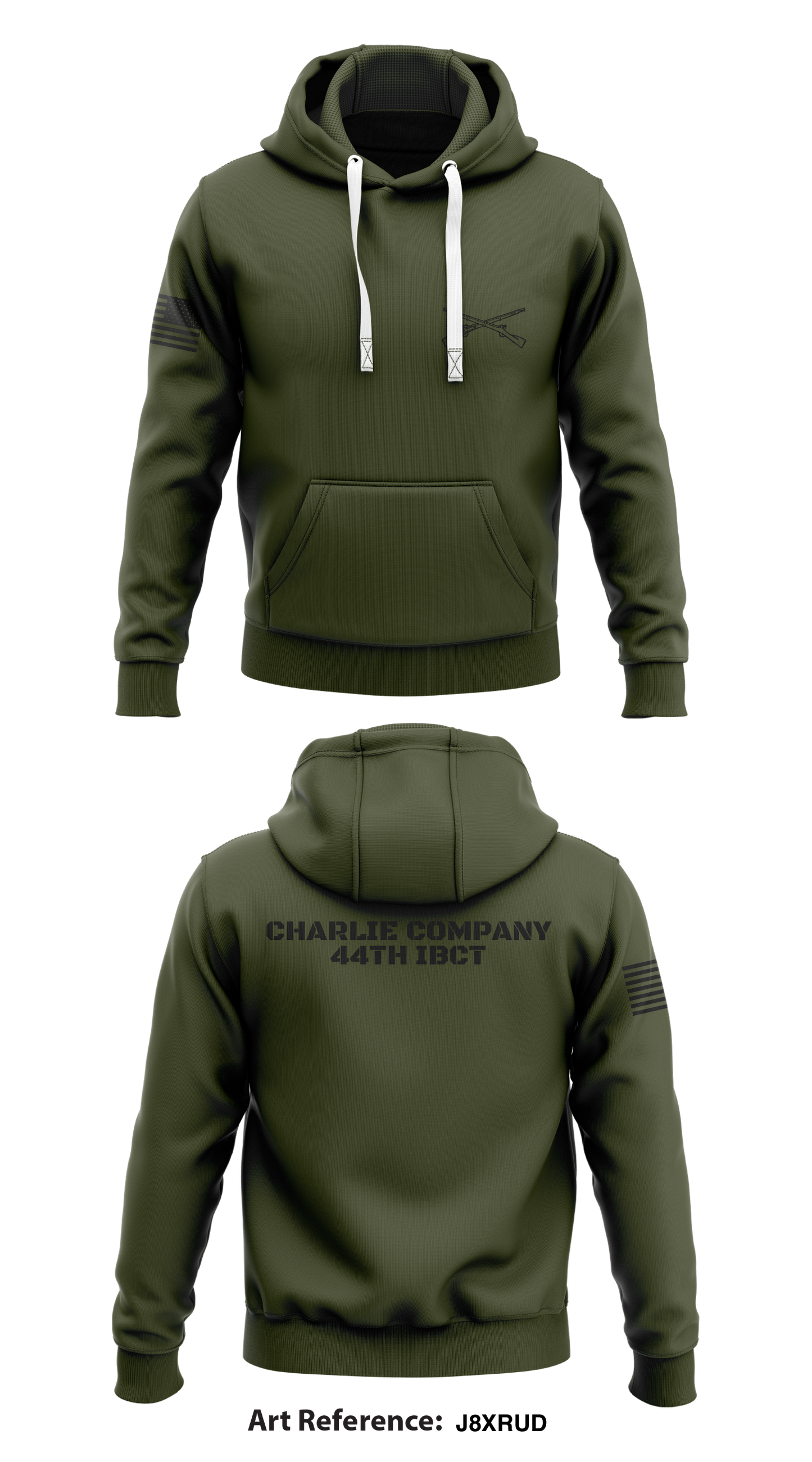 Charlie company 44th IBCT Store 1  Core Men's Hooded Performance Sweatshirt - J8xrud