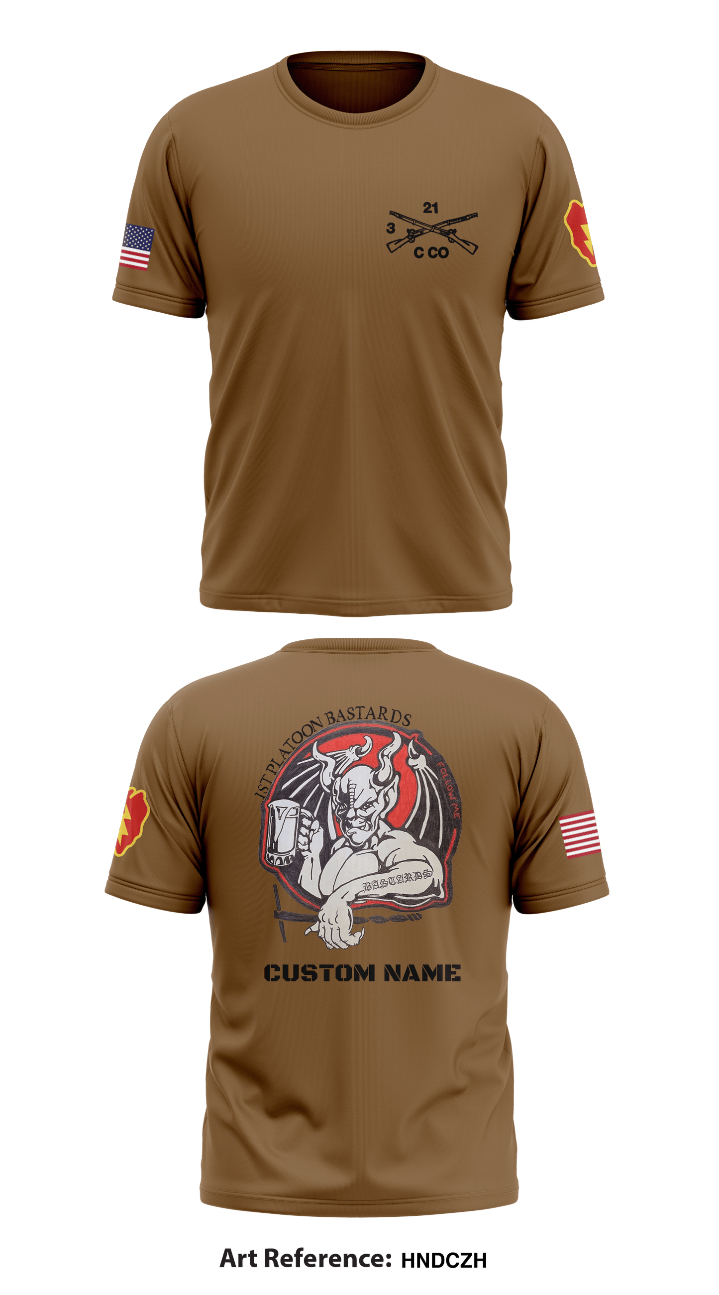 Charlie Company, 3-21 Infantry Store 1 Core Men's SS Performance Tee - hndCzH