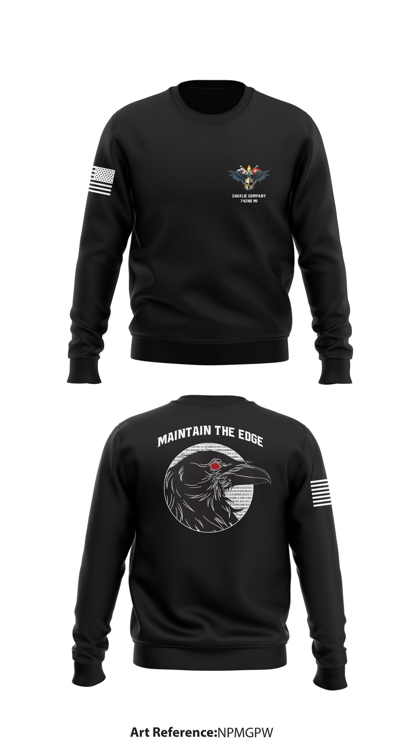 Charlie Company, 742nd MI Store 1 Core Men's Crewneck Performance Sweatshirt - NpmgPw