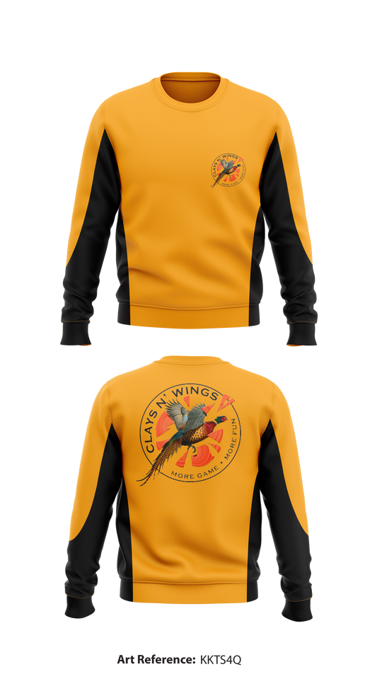 Clays N' Wings Shooting Instruction Store 1 Core Men's Crewneck Performance Sweatshirt - kKTs4q
