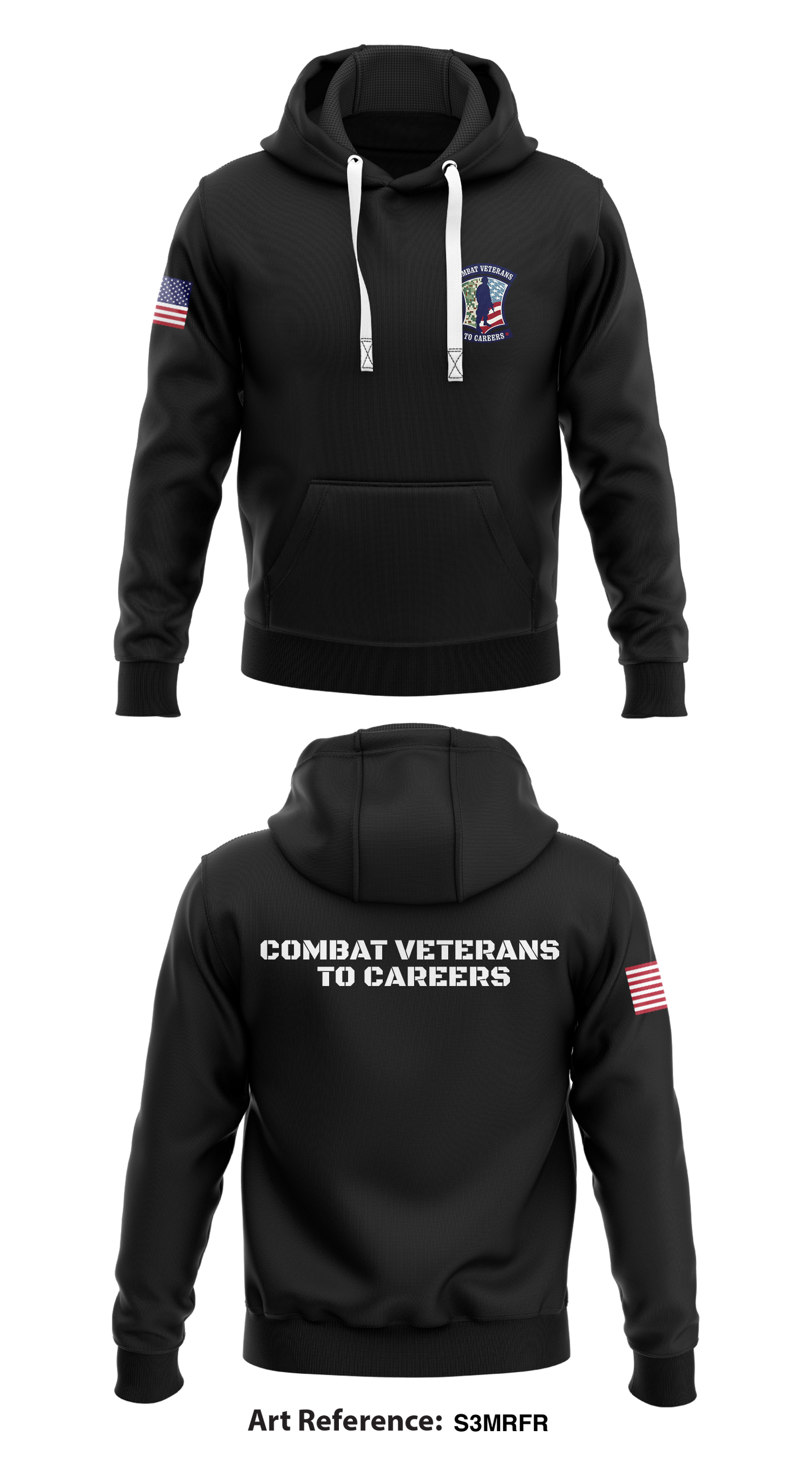Combat Veterans to Careers Store 1 Core Men's Hooded Performance Sweatshirt - S3MrFR