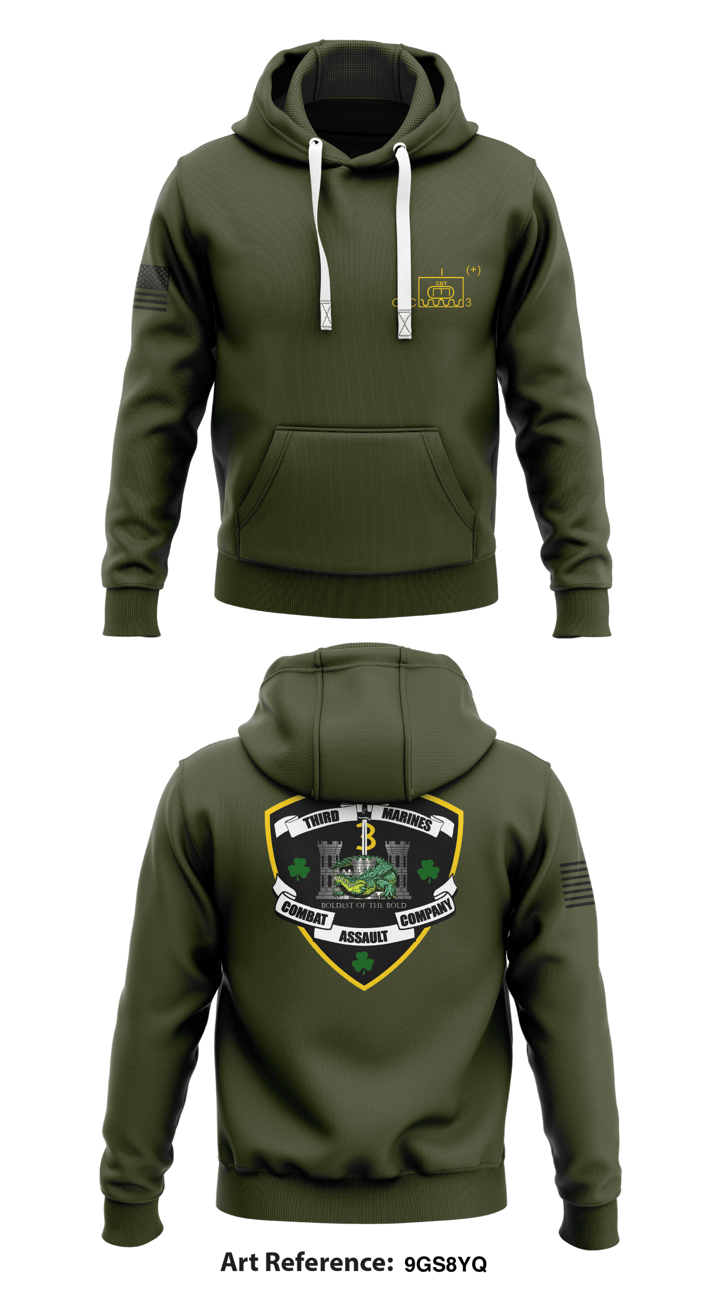 Combat Assault Company  Core Men's Hooded Performance Sweatshirt - 9gS8yQ