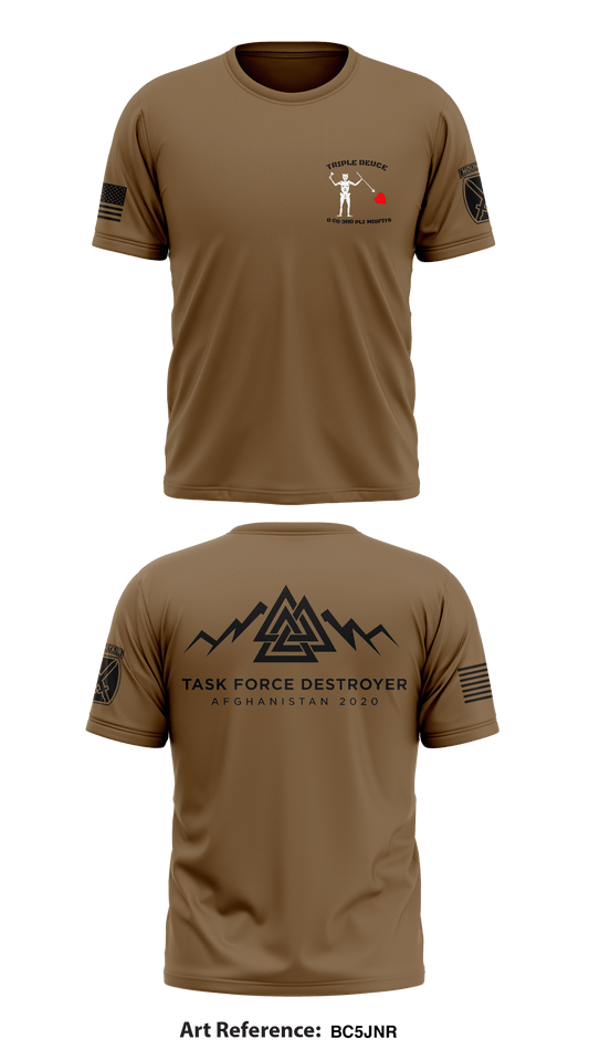 D CO, 2-22 IN, 1 BCT, 10th MTN Store 1 Core Men's SS Performance Tee - BC5JnR
