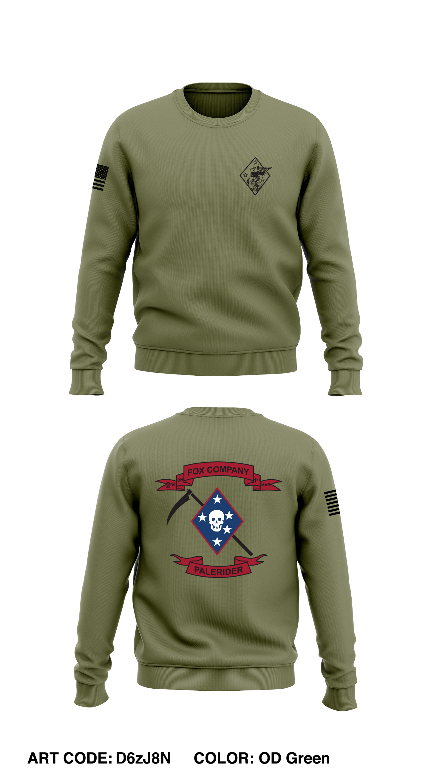 V21 Fox Company "Palerider" Core Men's Crewneck Performance Sweatshirt - D6zJ8N