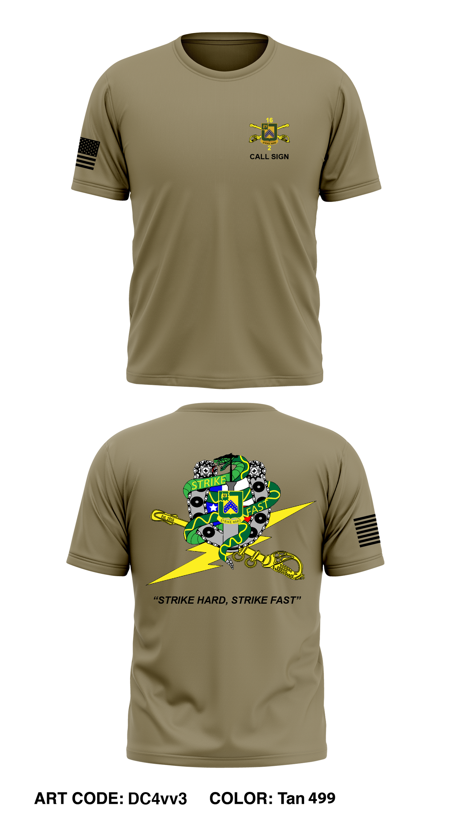 CUSTOM 2-16th Cav, 199th Infantry BDE Core Men's SS Performance Tee - DC4vv3