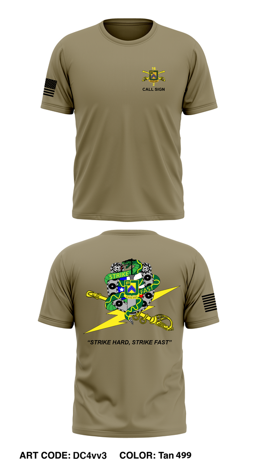 CUSTOM 2-16th Cav, 199th Infantry BDE Core Men's SS Performance Tee - DC4vv3