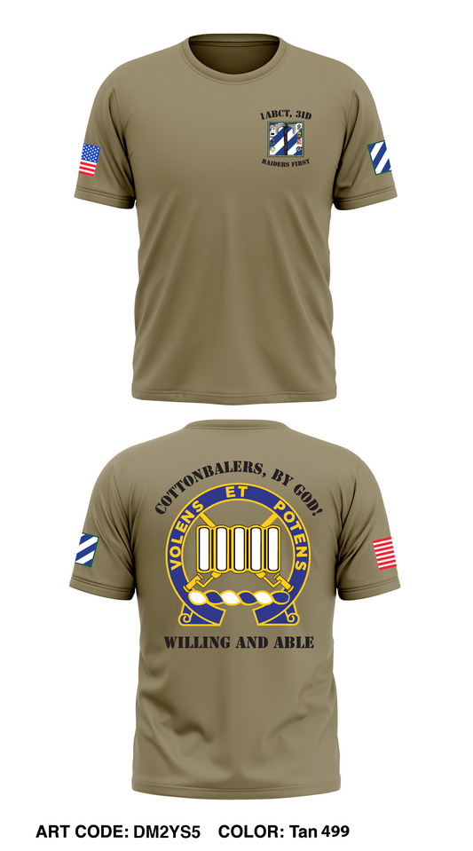 2-7IN, 1 ABCT, 3ID Cottonbalers Core Men's SS Performance Tee - DM2YS5