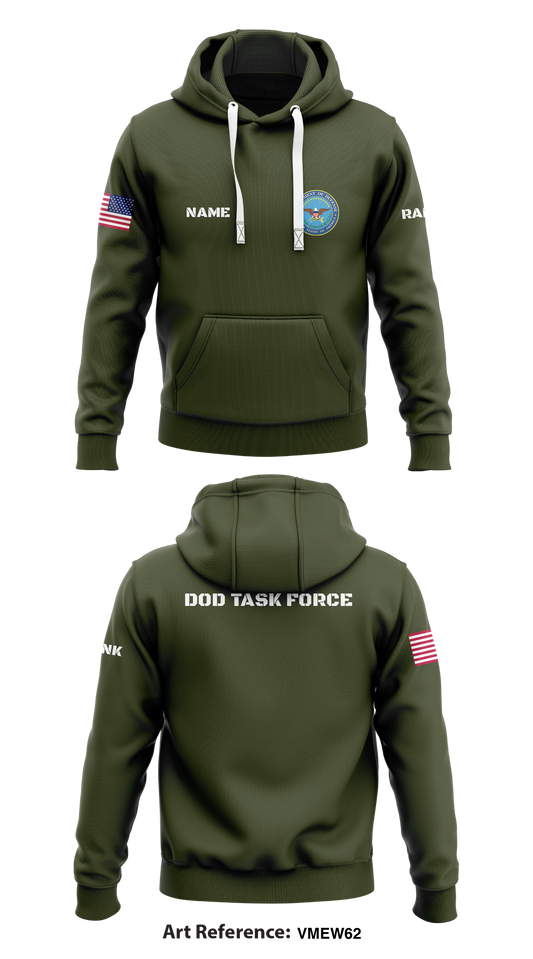 DOD Task Force Store 1  Core Men's Hooded Performance Sweatshirt - R3GLEA