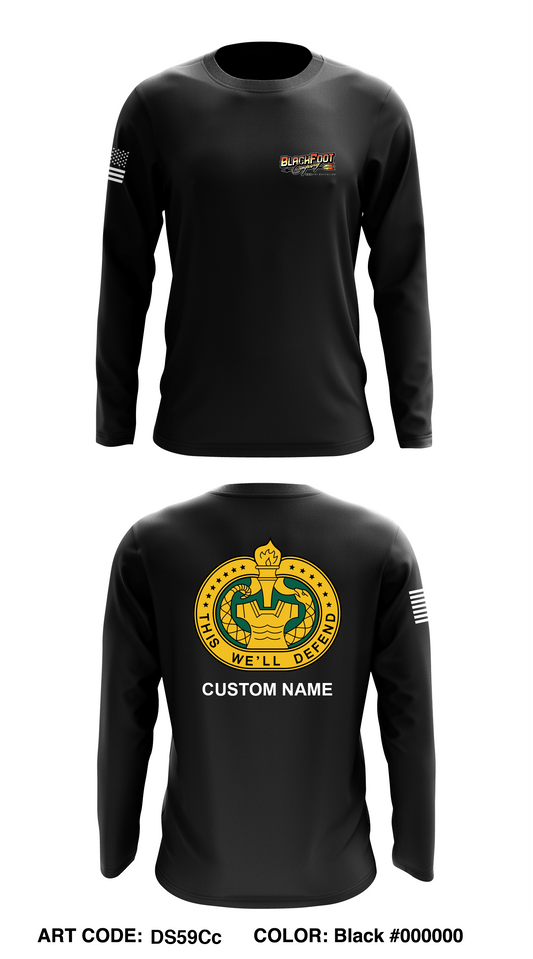 CUSTOM - B Co 309th MI BN DS  Core Men's LS Performance Tee - DS59Cc