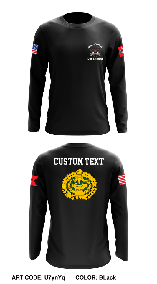 CUSTOM D CO, 35TH BN, 1ST EN BDE Core Men's LS Performance Tee - U7ynYq