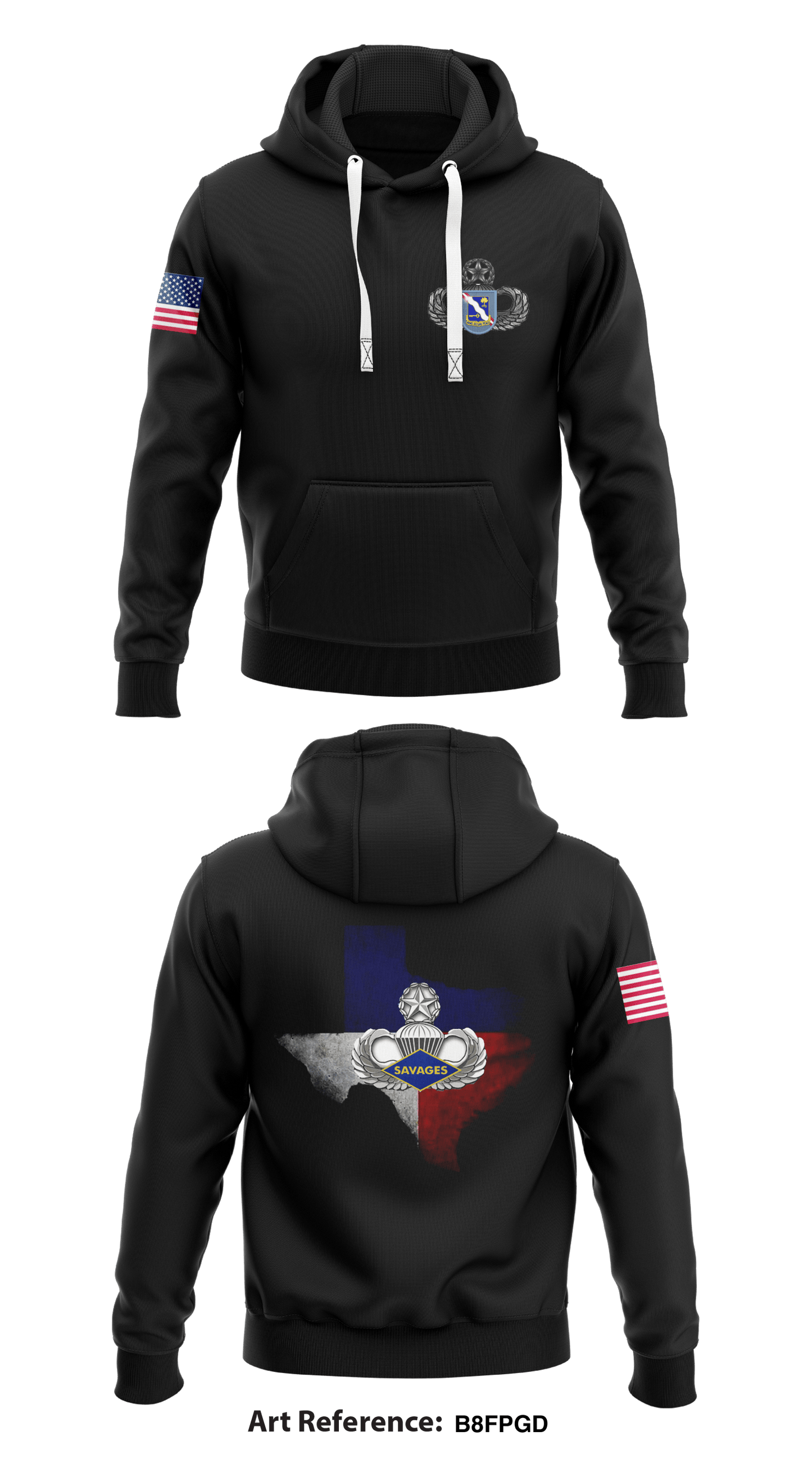 D Co 1-143 INF (A)  Core Men's Hooded Performance Sweatshirt - B8fpGd