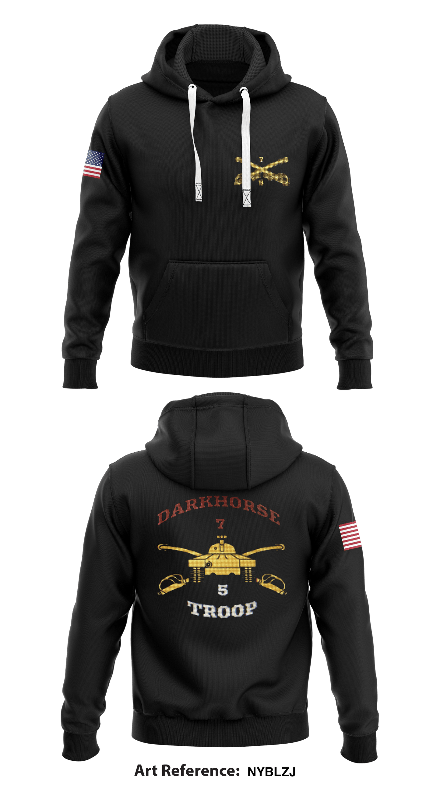 Darkhorse Troop Store 2  Core Men's Hooded Performance Sweatshirt - NYBLZJ