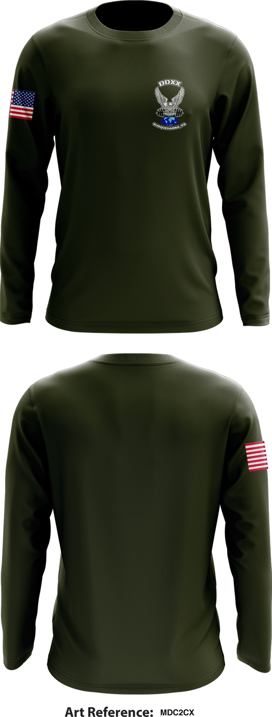 Defense Distribution Susquehanna Pennsylvania Emergency Essentials Deployable Team Core Men's LS Performance Tee - mdc2CX
