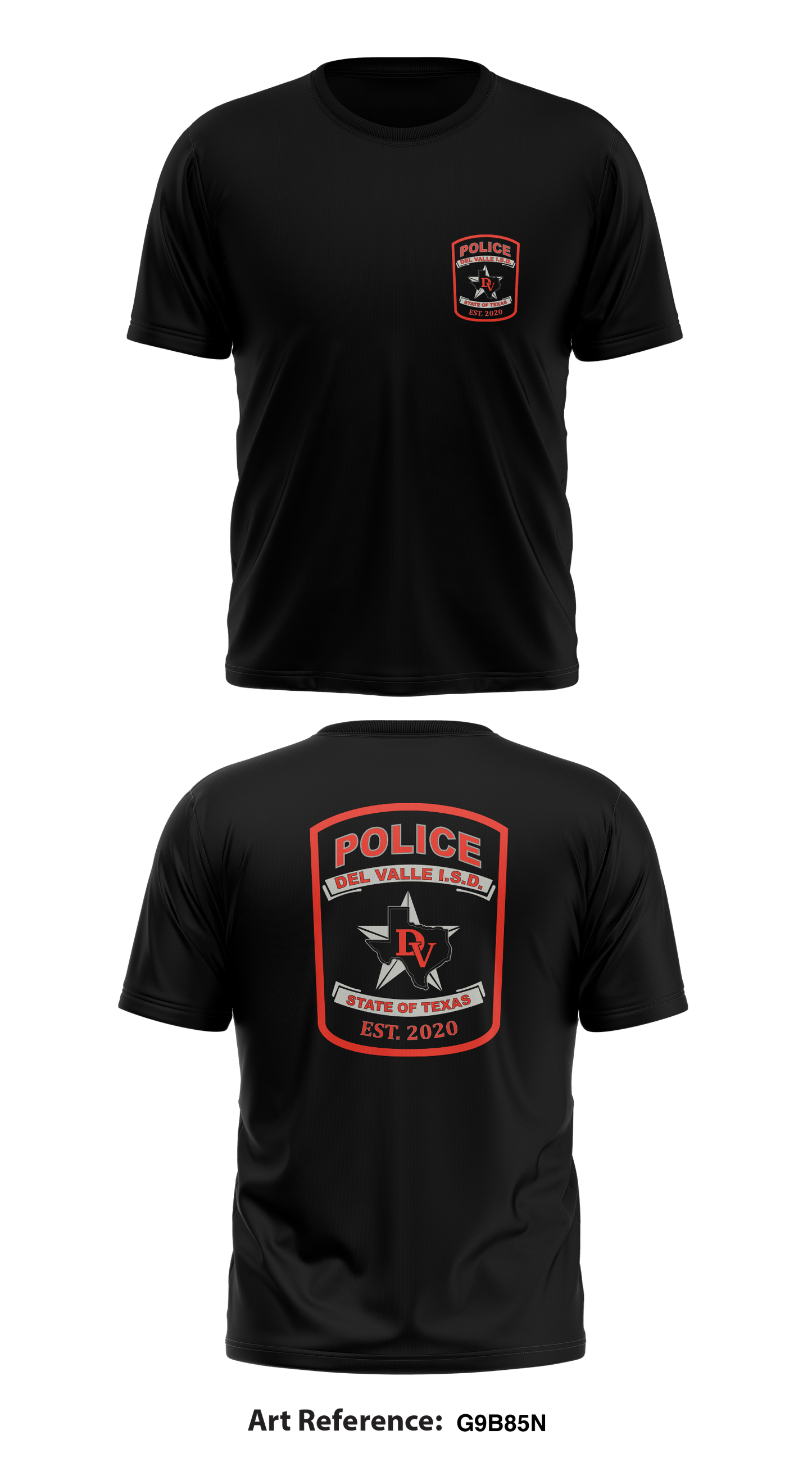 Del Valle ISD Police Store 1 Core Men's SS Performance Tee - G9B85N